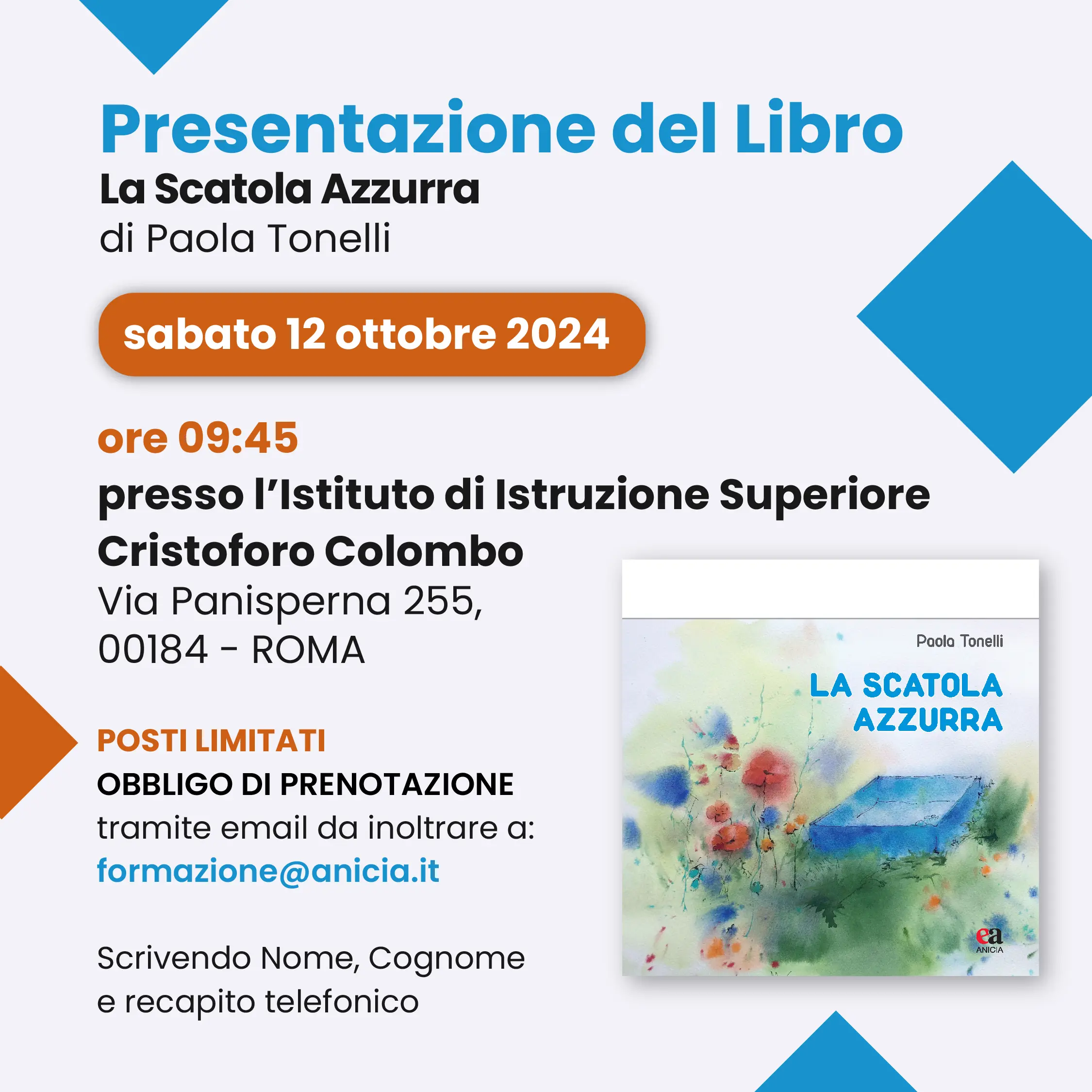 Presentazione del libro  “La scatola Azzurra”