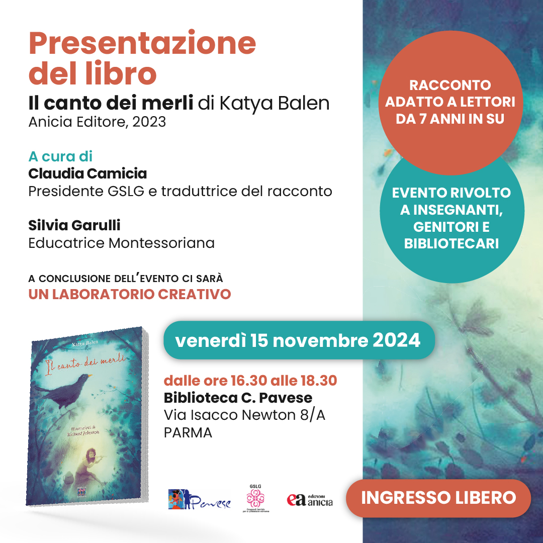 Presentazione del libro “Il canto dei merli” di Katya Balen